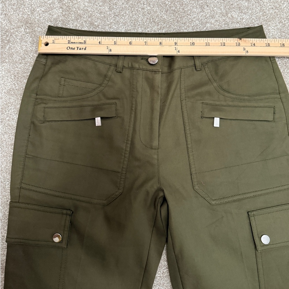 Michael Kors Collection - Spruce Cotton Crop Flare Cargo Pant - size 4 - NWT - Picture 8 of 16